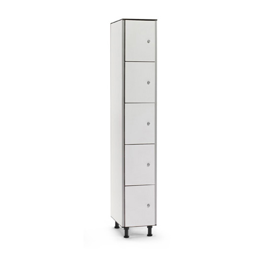 [039741] Consigna fenólica para vestuario de 5 puertas - Dim.: 300x501x1909h mm - Gris claro