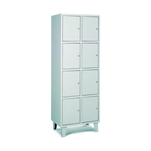 [039790] Taquilla metálica para vestuario con 8 puertas - Dim.: 800x460x1780h mm - Gris ral 7035